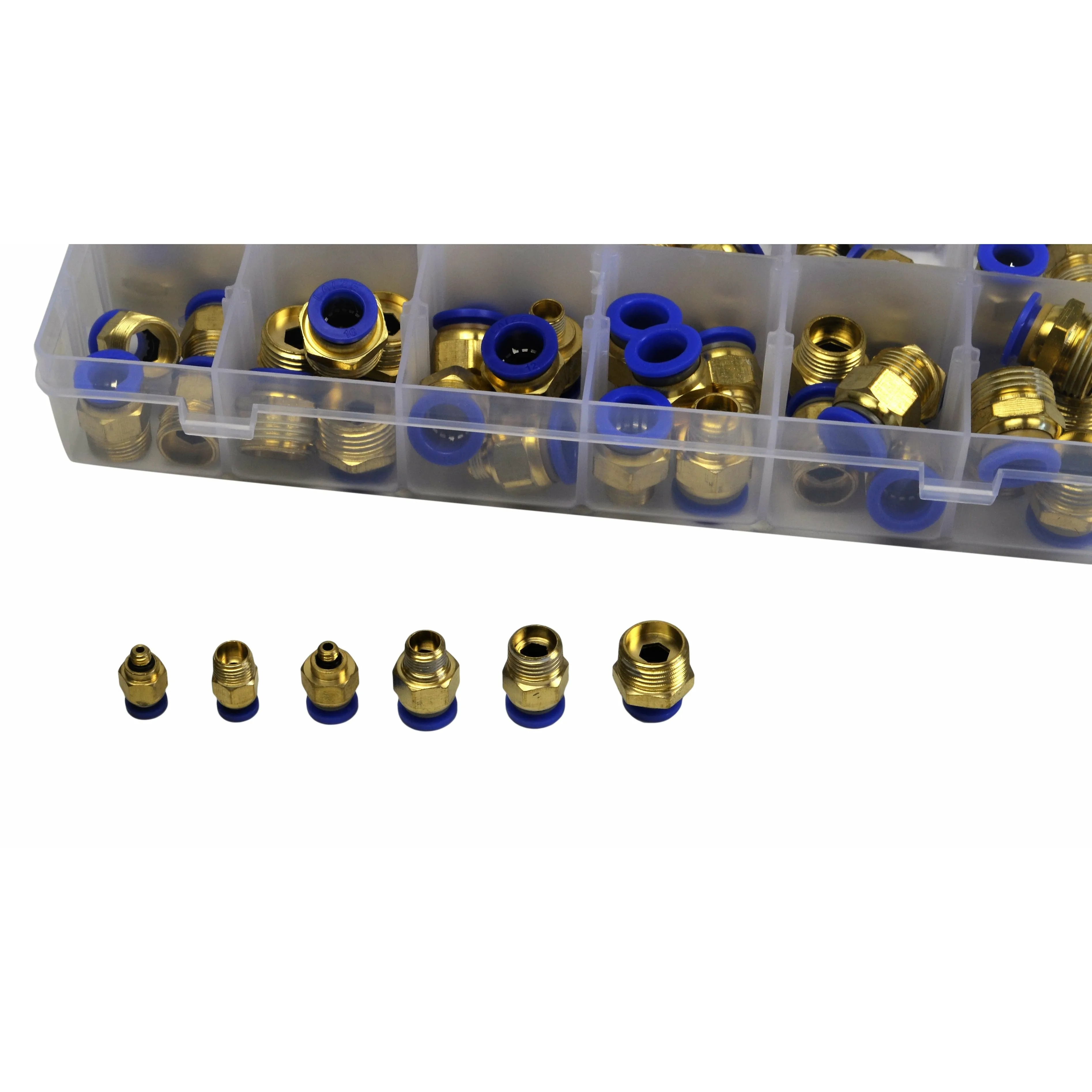 102pc PC Series Push in Air Line Grab Kit Assortment