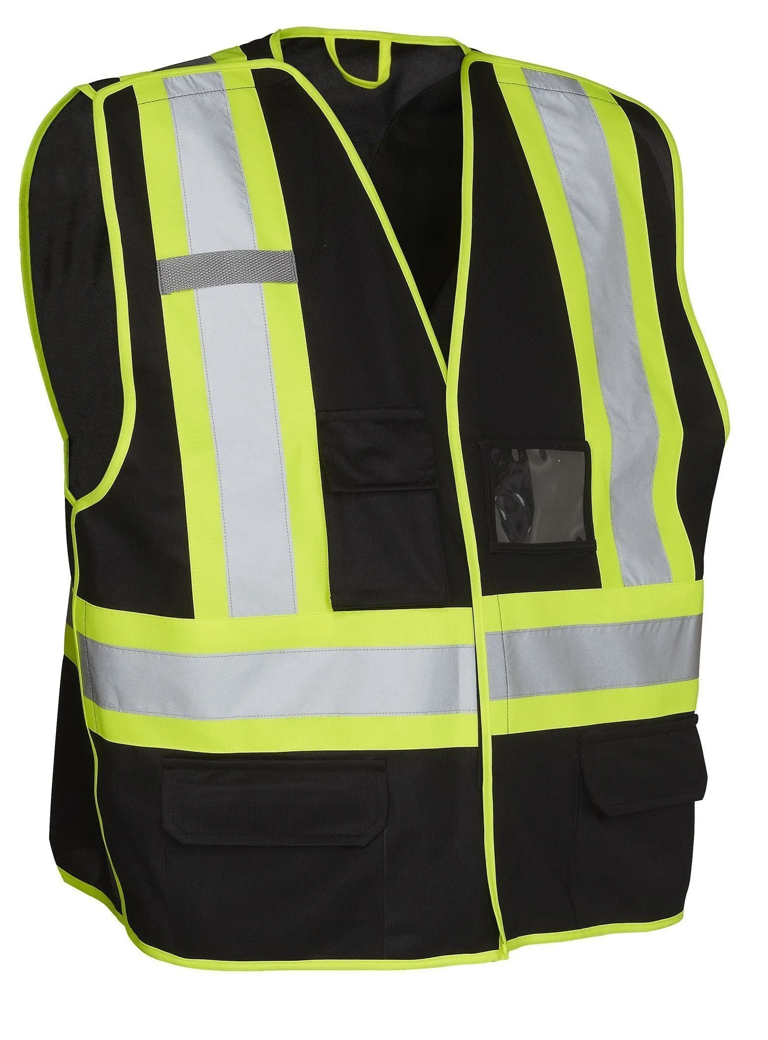 5-Point Tear-Away Hi Vis Traffic Safety Vest, Tricot Polyester, 3 Sizes