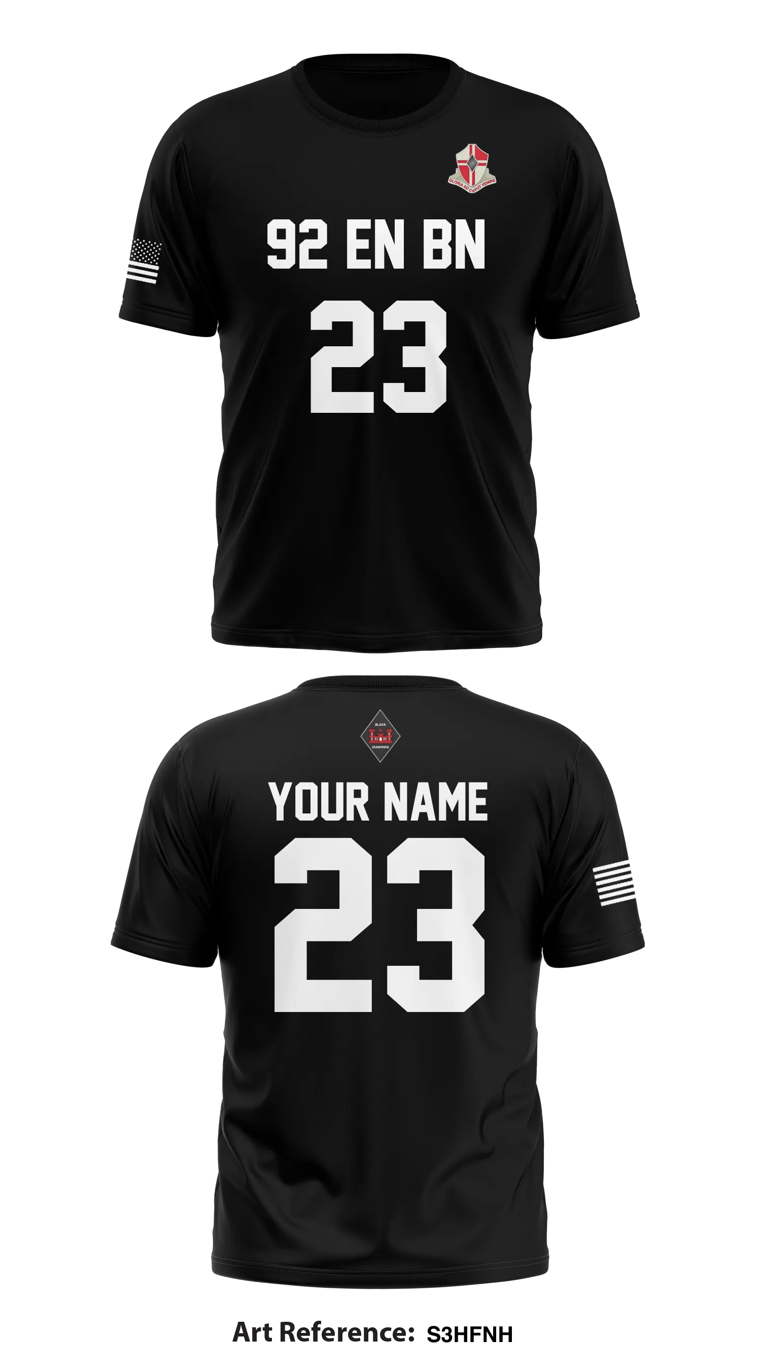 92nd EN BN (Reversible) Core Men's SS Performance Tee - S3hFnH