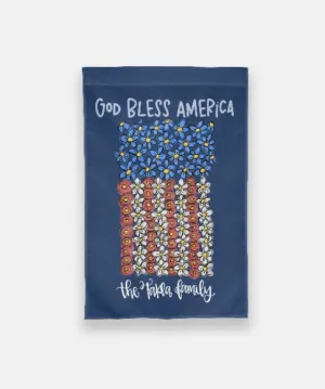 American Flag Personalized Garden Flag