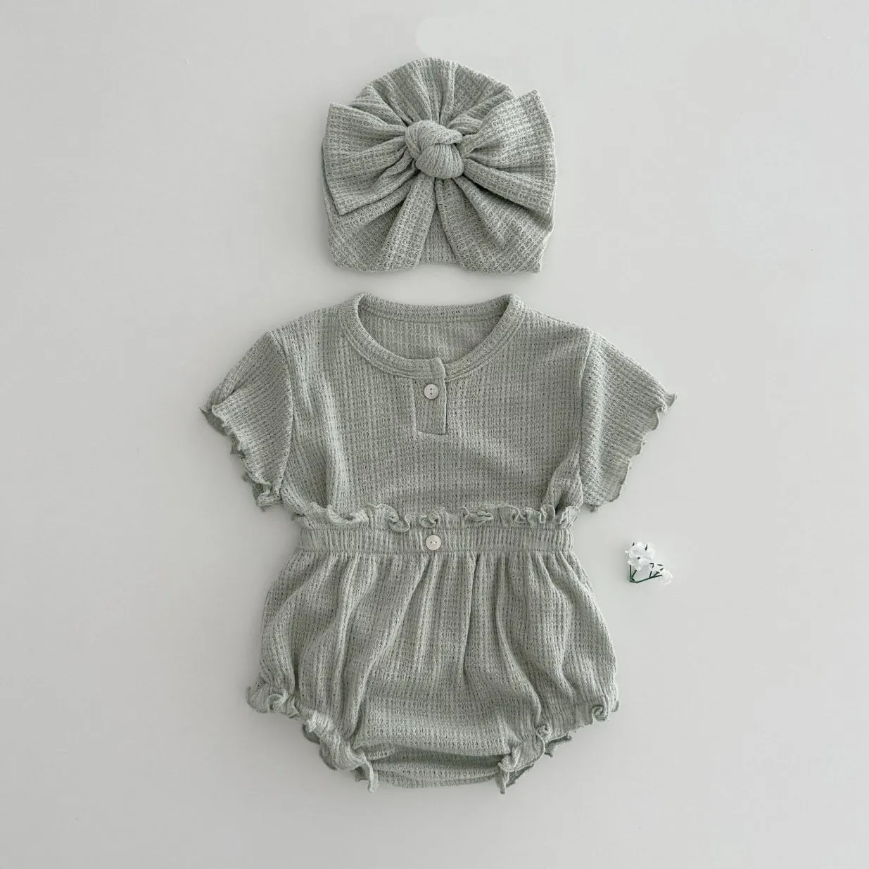 Baby Summer Addie Top and Bloomer Set - Mint