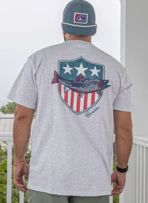 Burlebo Patriotic Fish Shield Tee
