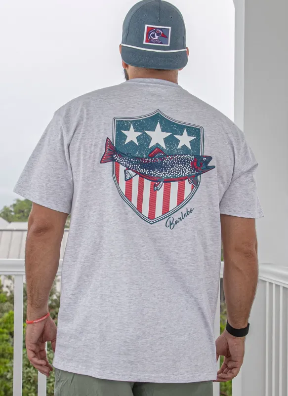 Burlebo Patriotic Fish Shield Tee
