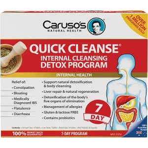 Carusos Natural Health Quick Cleanse 7 day Detox Program   Probiotic