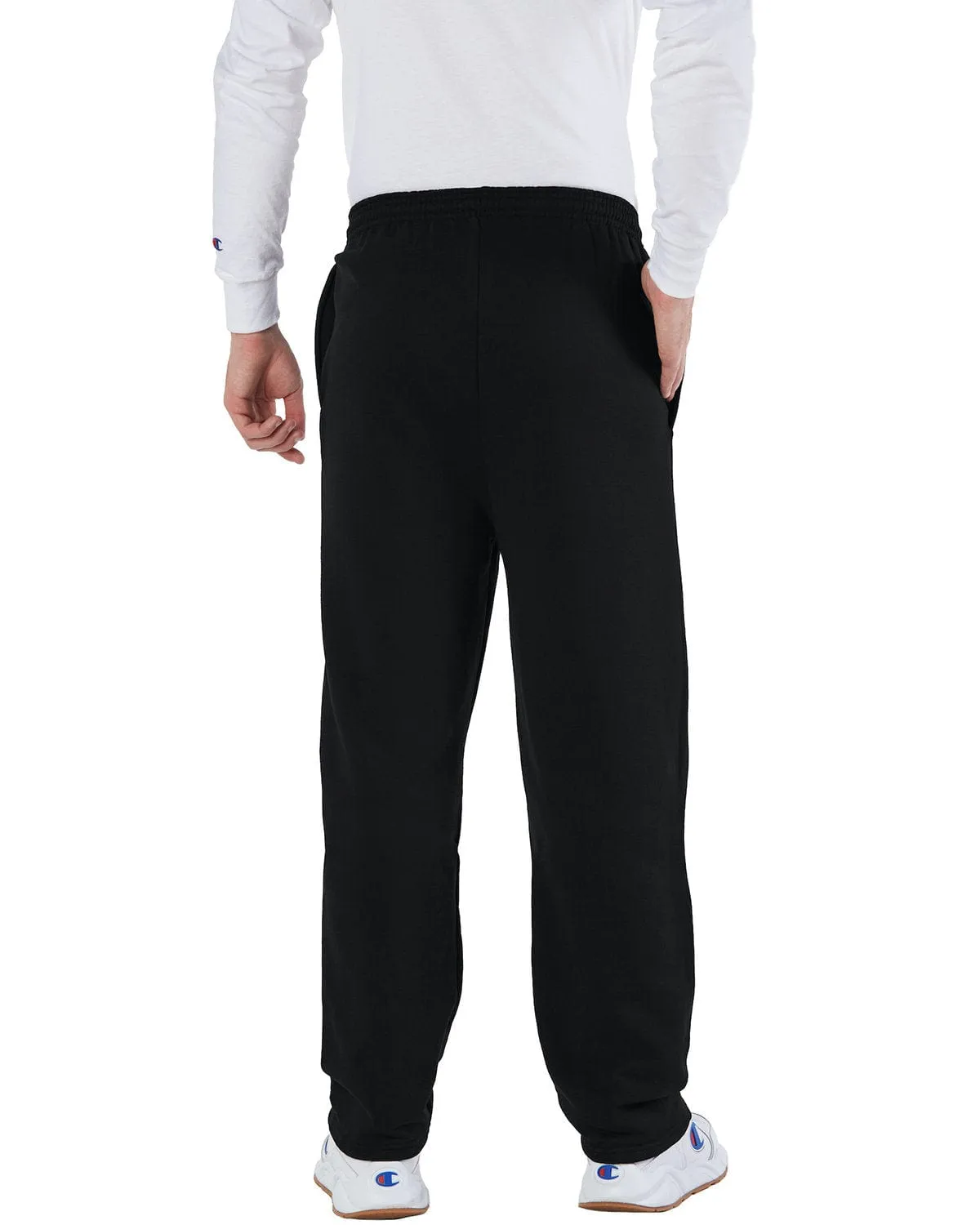 Champion Double Dry Eco Open-Bottom Pants | Black