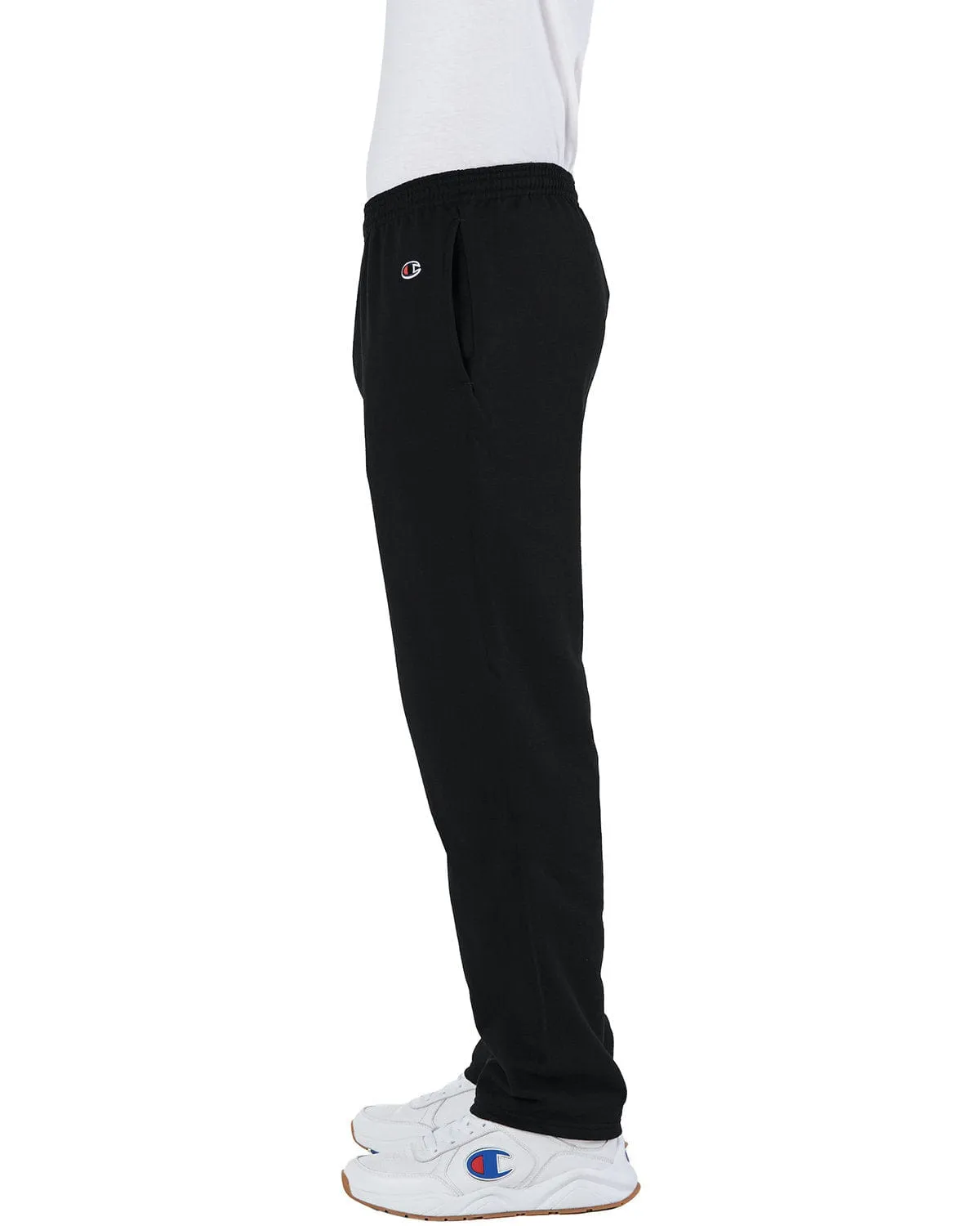 Champion Double Dry Eco Open-Bottom Pants | Black