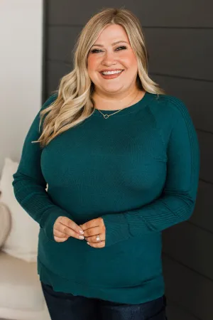Darling Of Mine Knit Sweater- Teal