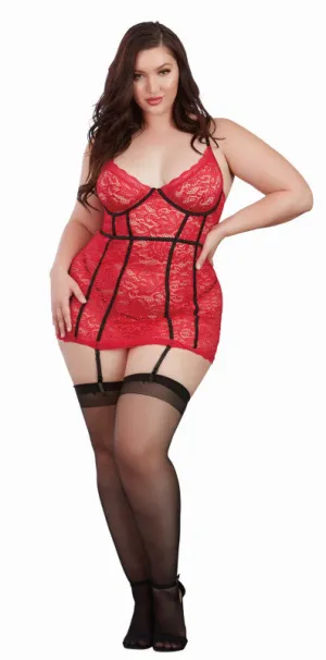 Garterslip & G-String - 2x - Ruby