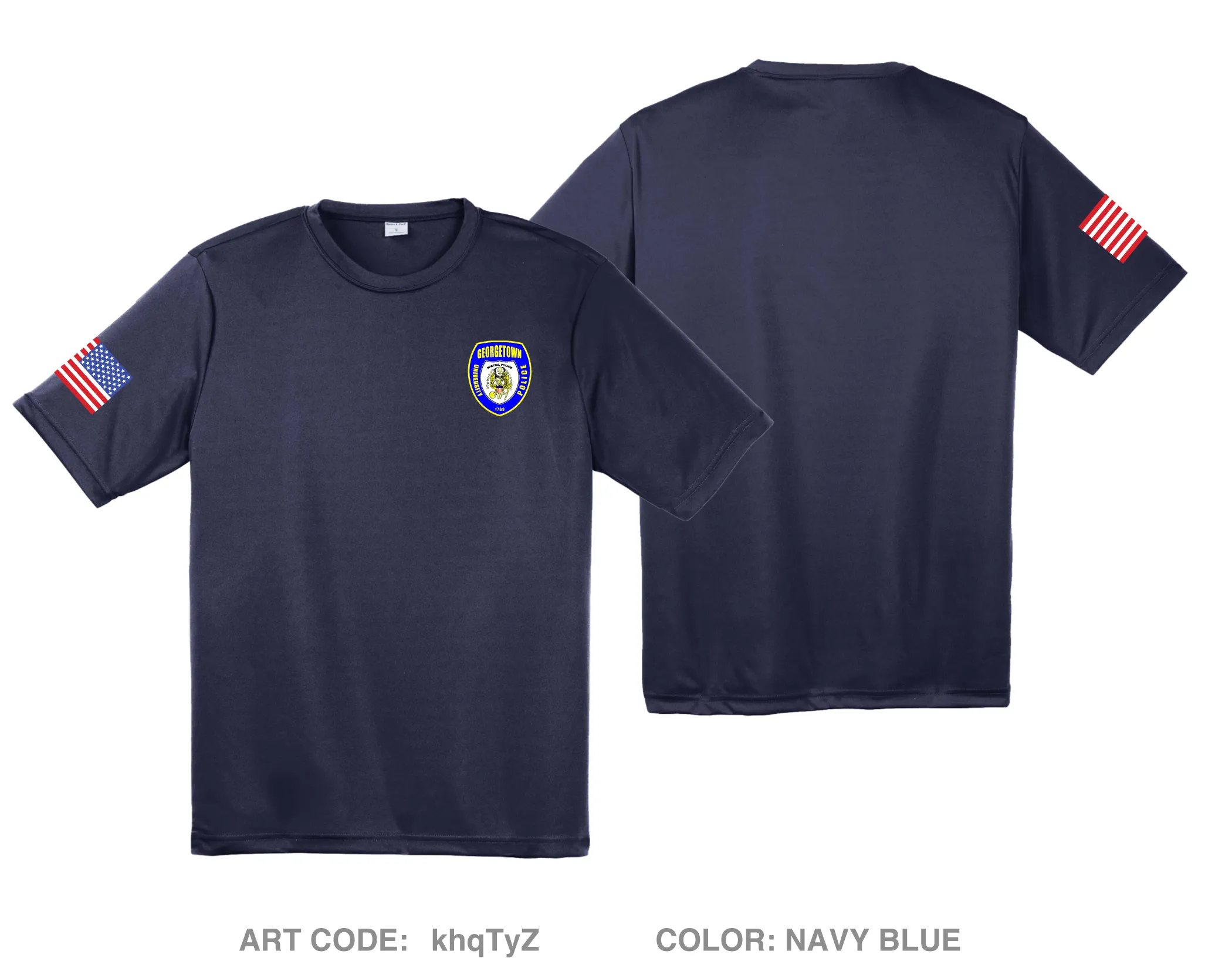 Georgetown University Police Department Hi-Tech Performance Unisex SS Tee - khqTyZ