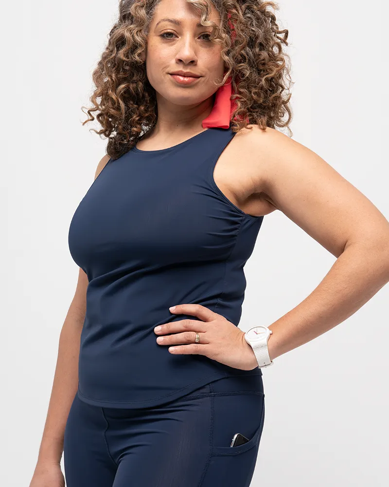 Go Deep Sun & Swim Tank with Built-in Bra - Marine