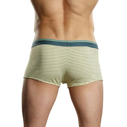 Heather Stripe Pouch  Short - Yellow and Grey - Small