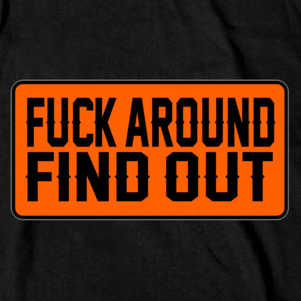Hot Leathers GMS1504 Men's Black F*** Around Find Out T-Shirt