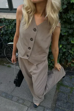 JennyIC Vest - Mørk Sand