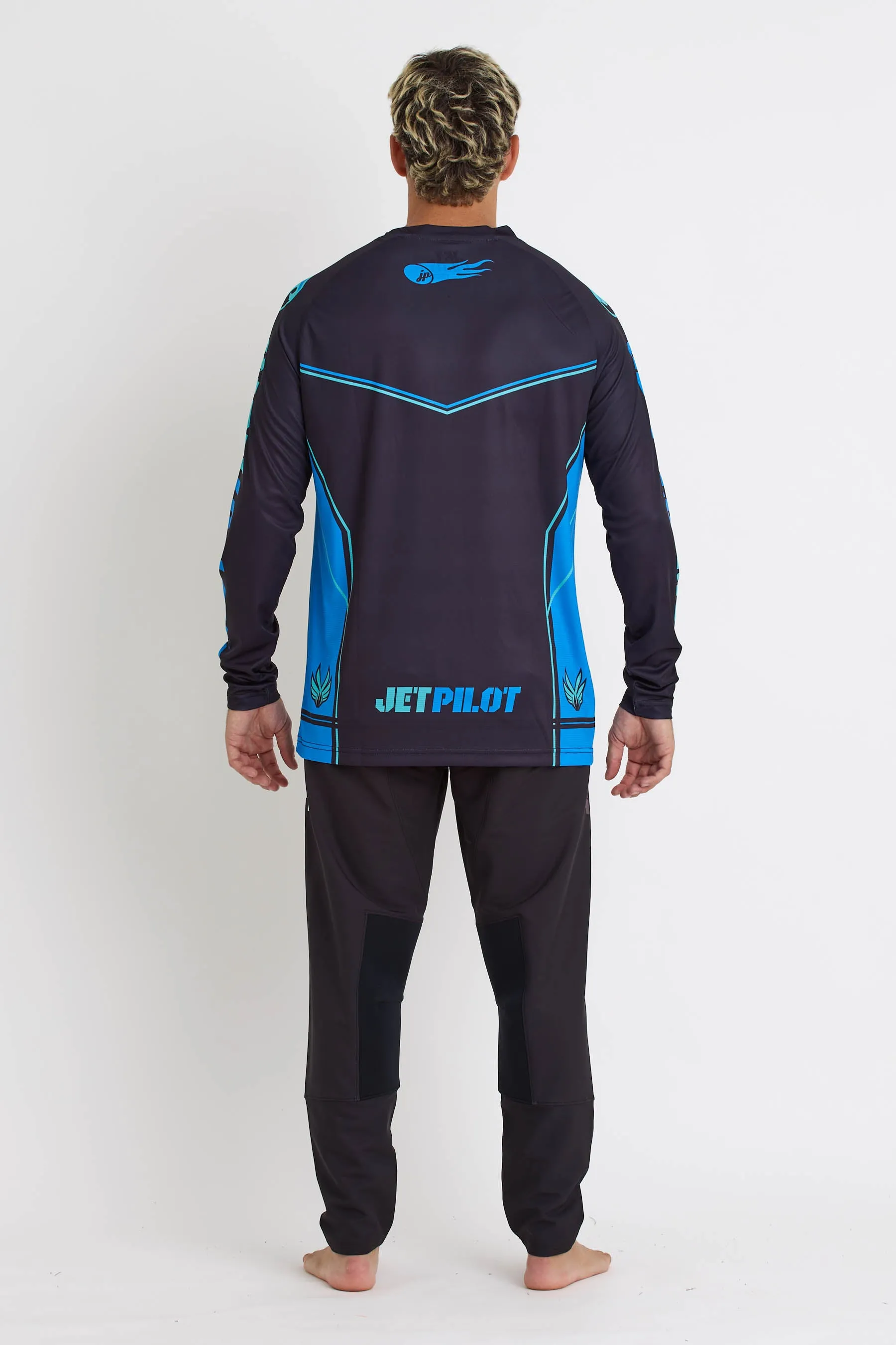 Jetpilot Risk It All Moto Jersey - Black/Blue