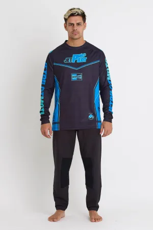 Jetpilot Risk It All Moto Jersey - Black/Blue