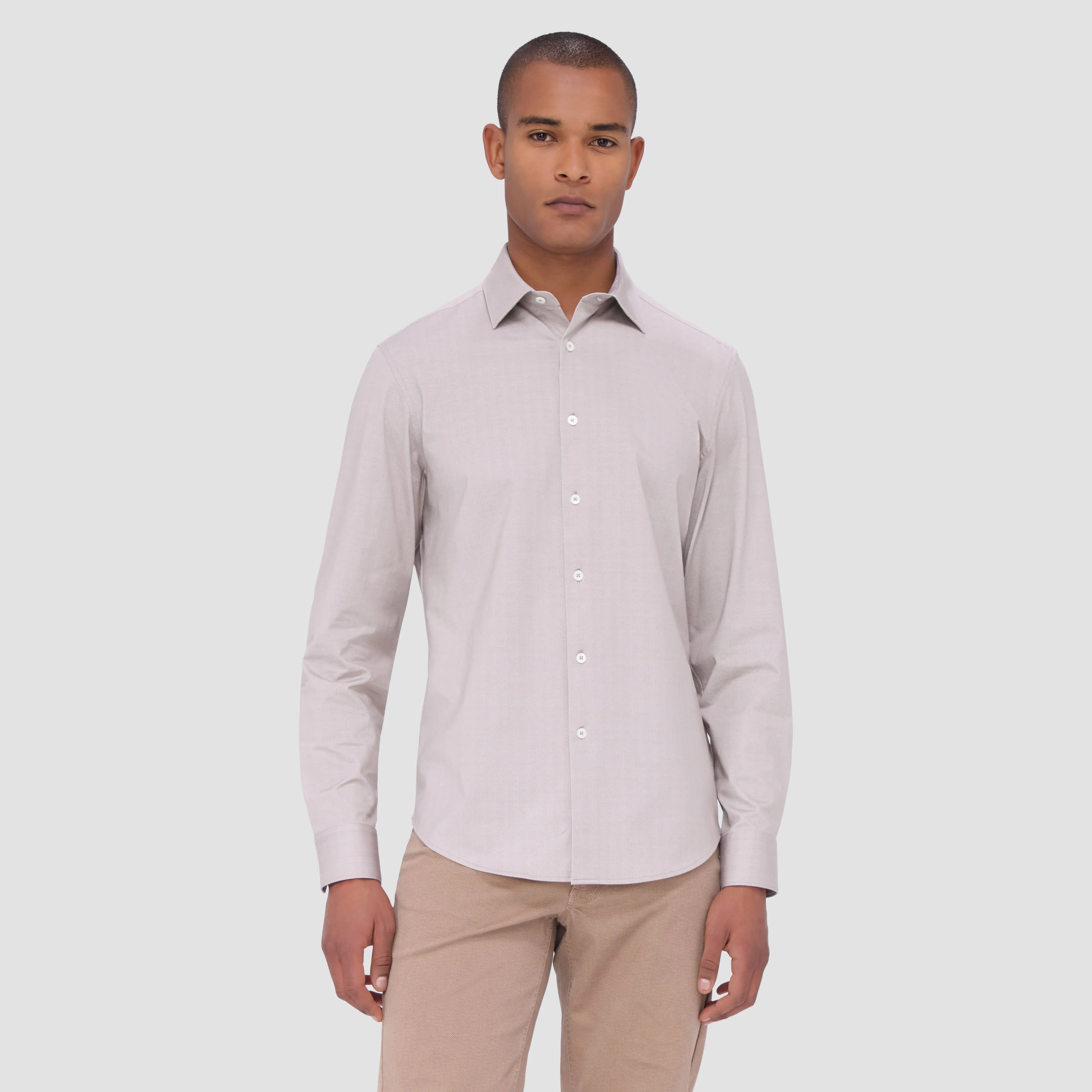 Jimmy Double Sided Herringbone/Check OoohCotton Shirt