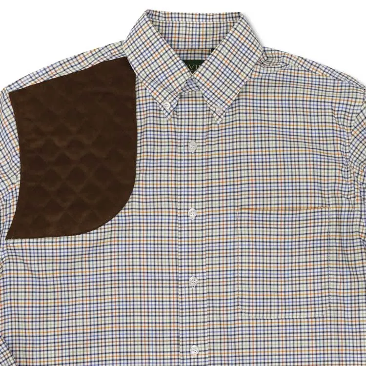 Kevin's Orange/Blue Tattersall Performance Left Hand Long Sleeve Shooting Shirt