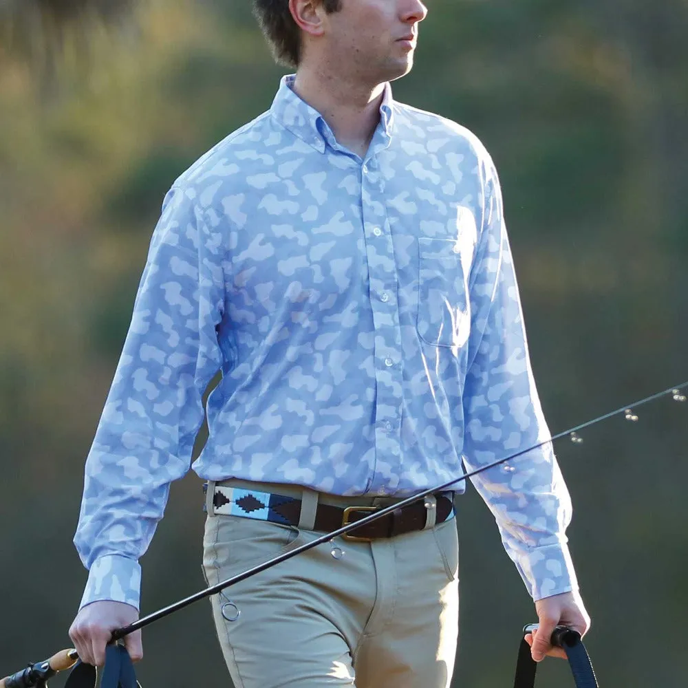Kevin's "Out Of The Blue" Camo Performance Long Sleeve Fishing Shirt