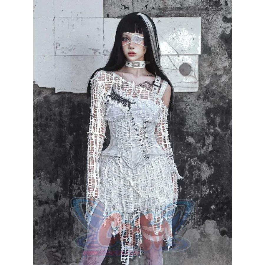 Knit Raglan Punk Stretch Top