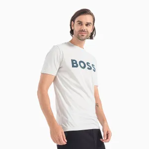 Men's Cotton Jersey T Shirt With Rubber Print Logo
