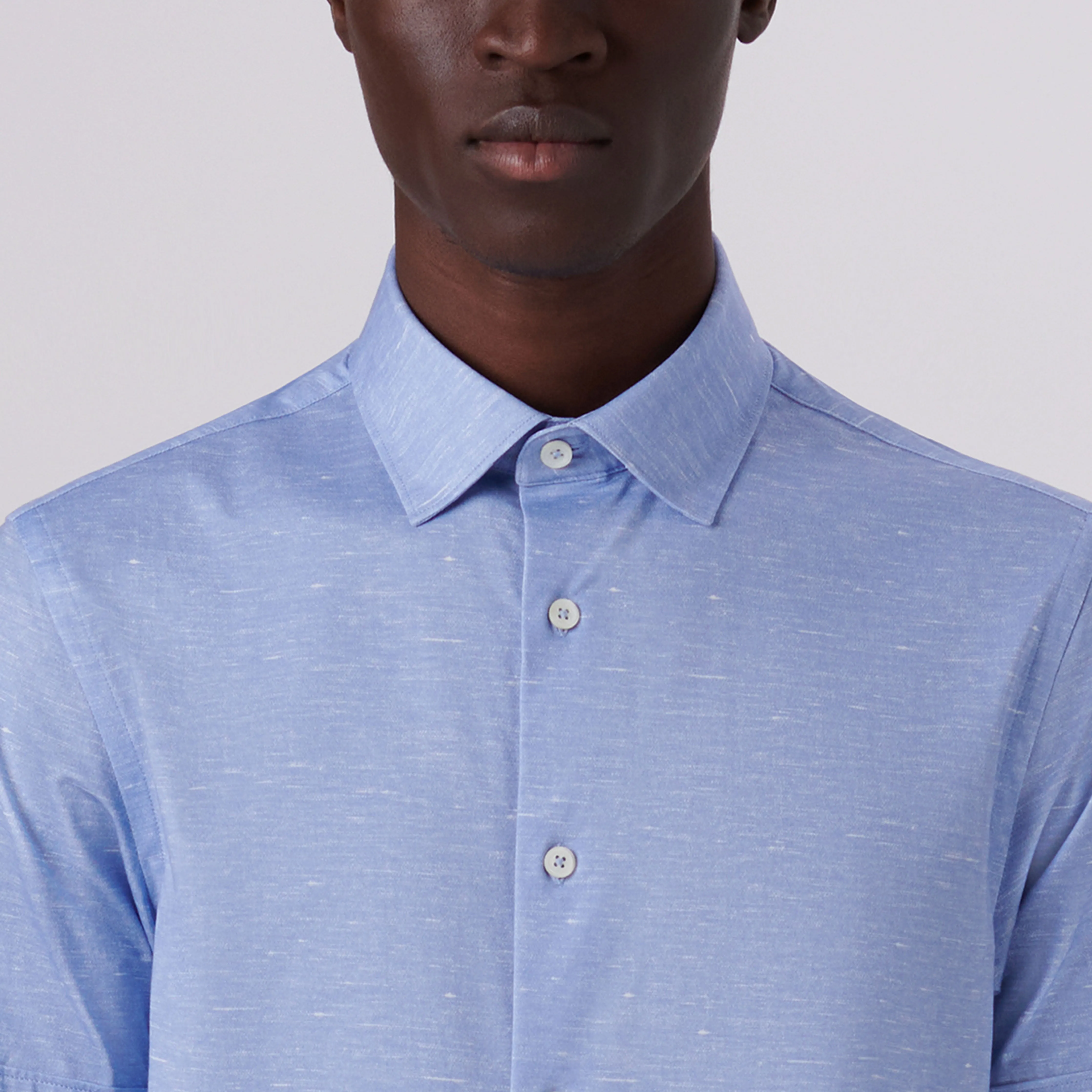 Miles Heather Print OoohCotton Short Sleeve Shirt