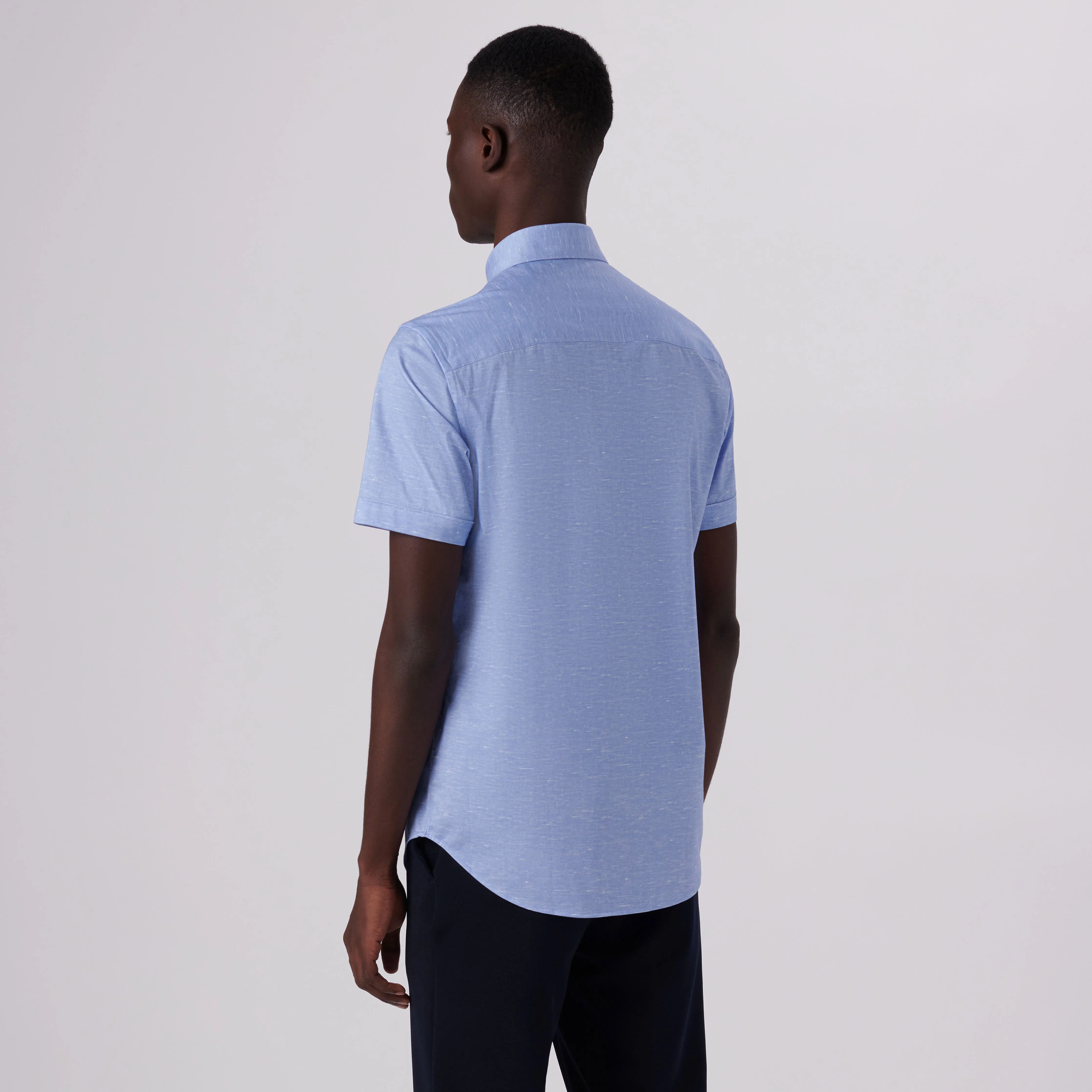 Miles Heather Print OoohCotton Short Sleeve Shirt