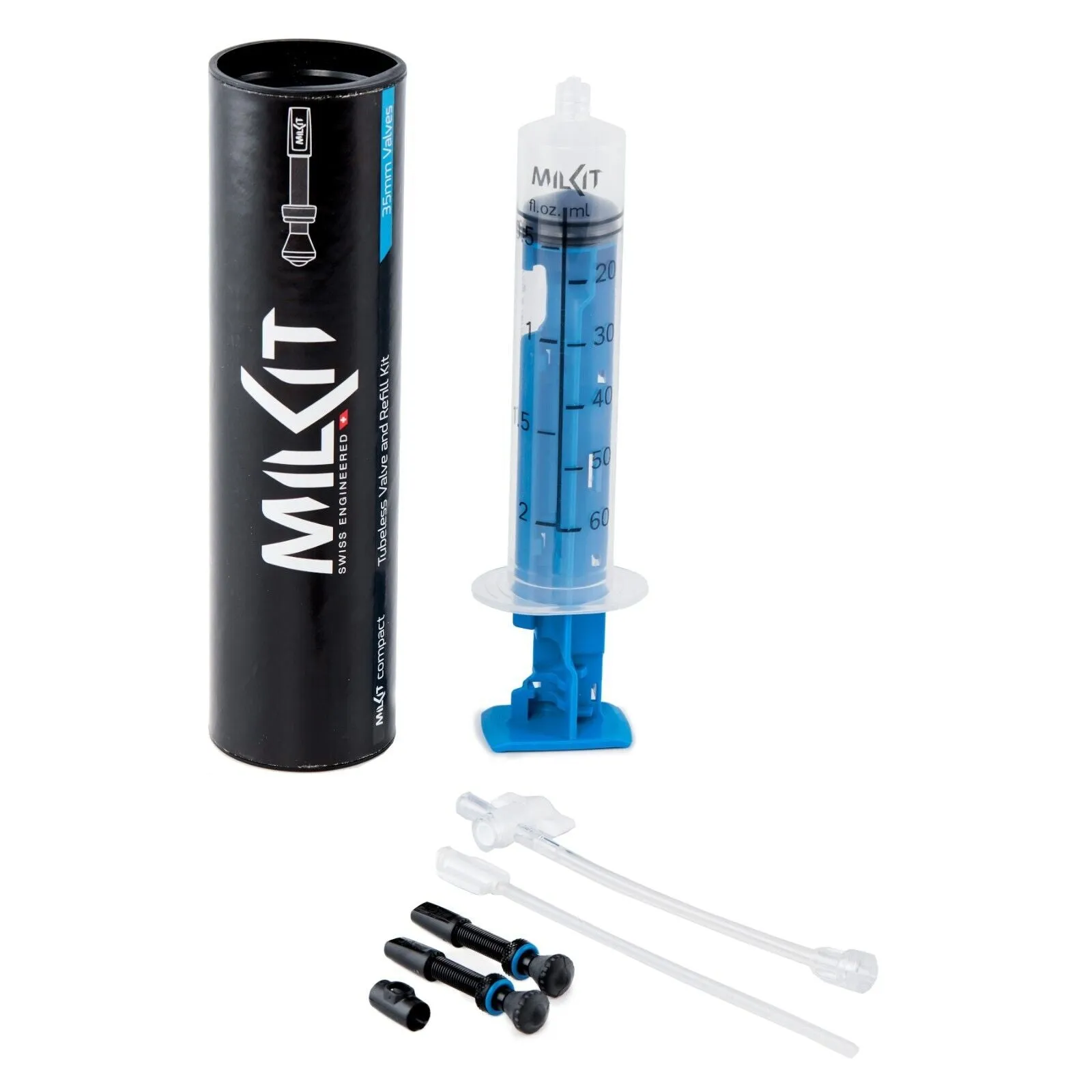 milKit Compact Kit - Tubeless Valve Set with Injector