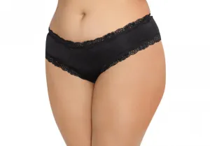 Open Back Panty - 3x - Black
