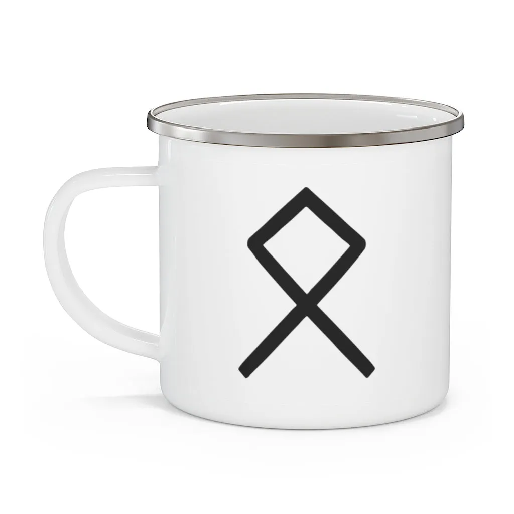 Othala (Home) Viking Rune Enamel Camping Mug
