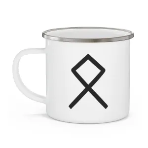 Othala (Home) Viking Rune Enamel Camping Mug