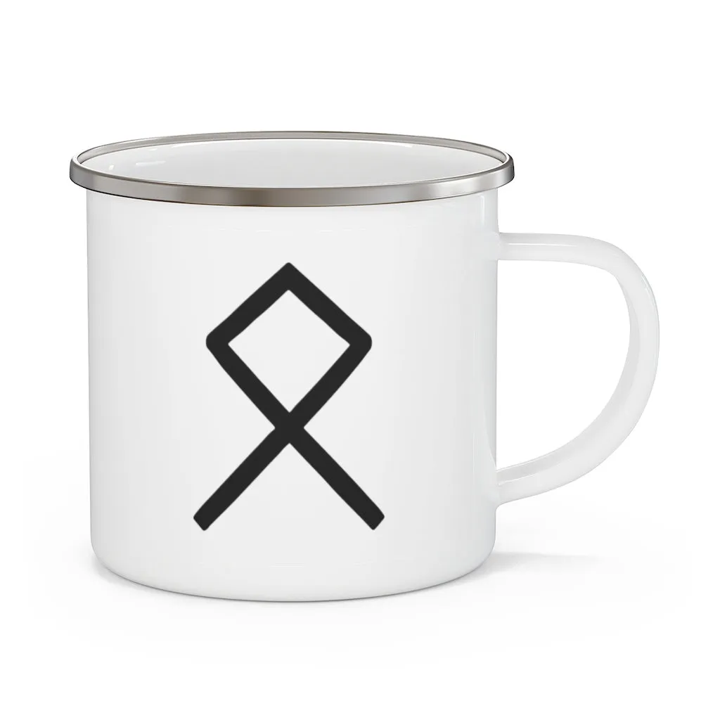 Othala (Home) Viking Rune Enamel Camping Mug