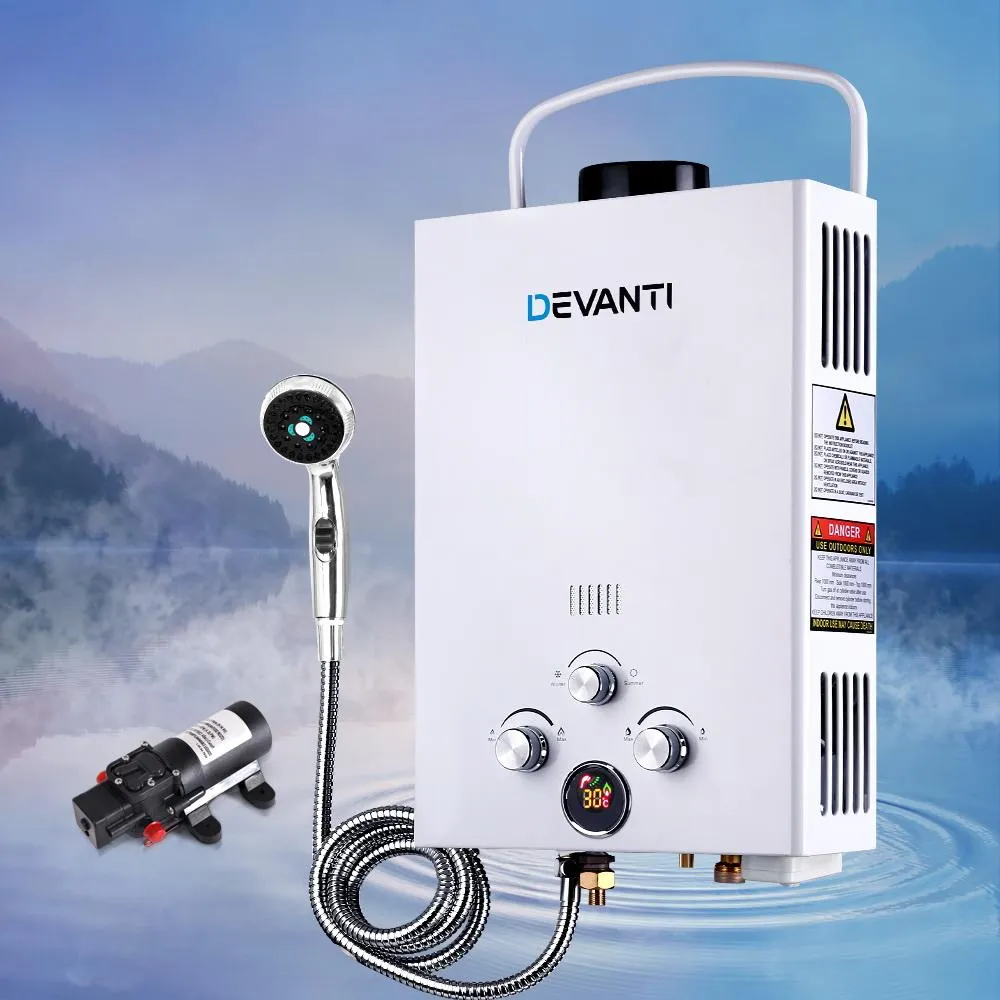 Outdoor Portable Gas Hot Water Heater Shower Camping