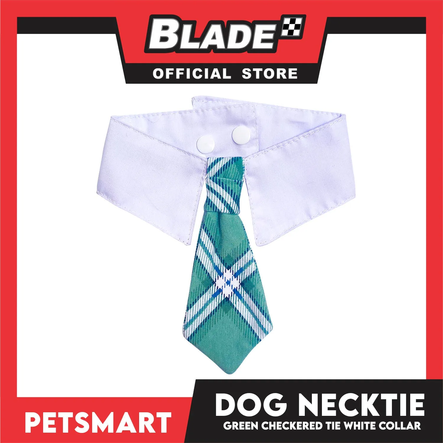 Pet Necktie Bandana Collar Scarf Green Chekered Design  DB-CTN32XS (XS) Perfect Fit For Dogs And Cats, Breathable, Soft Lightweight Pet Bandana Collar Scarf