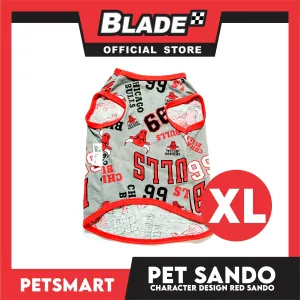 Pet Sando Apparel Character Design Red Sando DG-CTN124XL (Extra Large) Perfect Fit For Dogs And Cats, Pet Clothes, Soft and Comfortable Pet Clothing