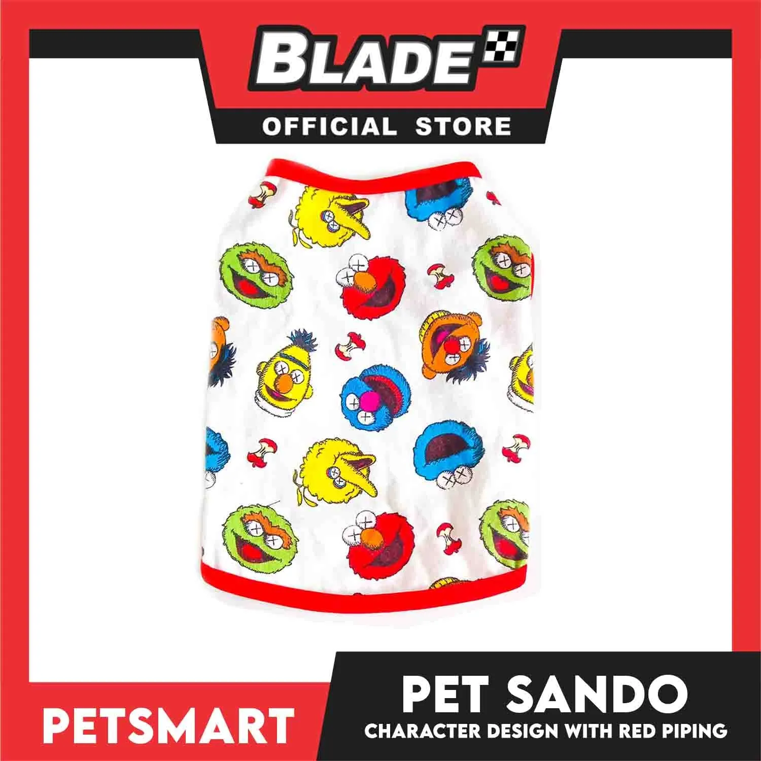 Pet Sando Clothes, Character Design With Red Piping DG-CTN129S (Small)