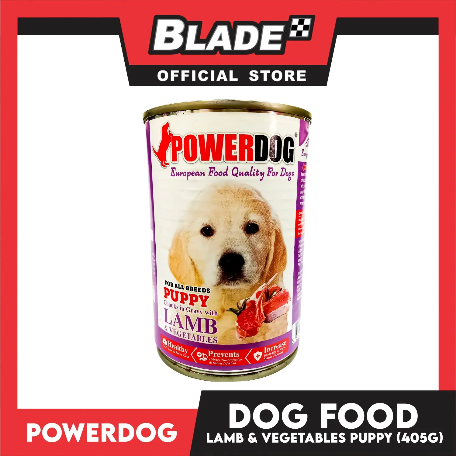 PowerDog Lamb and Vegetables for All Breeds Puppy 405g Wet Canned Dog Food