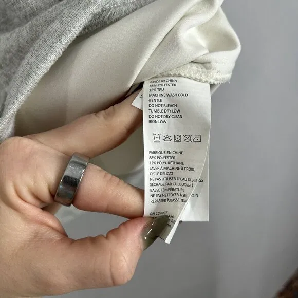 Prana Womens Jacket Small Gray Martina Long Heathered Trench Coat Active Neutral