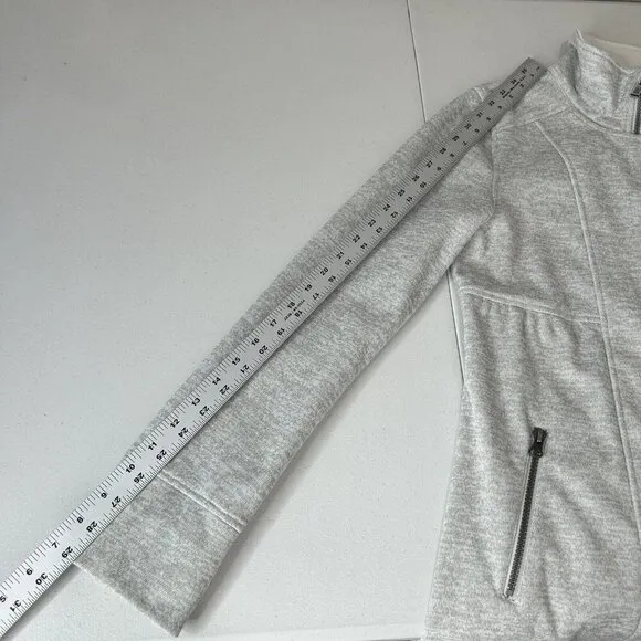 Prana Womens Jacket Small Gray Martina Long Heathered Trench Coat Active Neutral