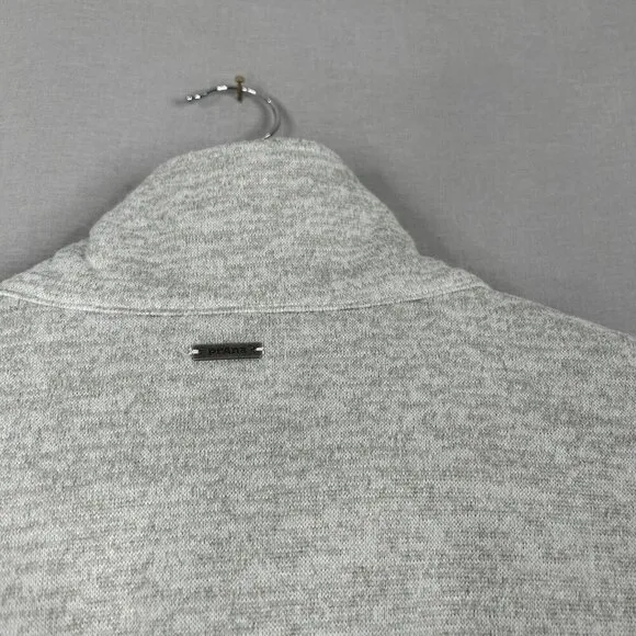 Prana Womens Jacket Small Gray Martina Long Heathered Trench Coat Active Neutral