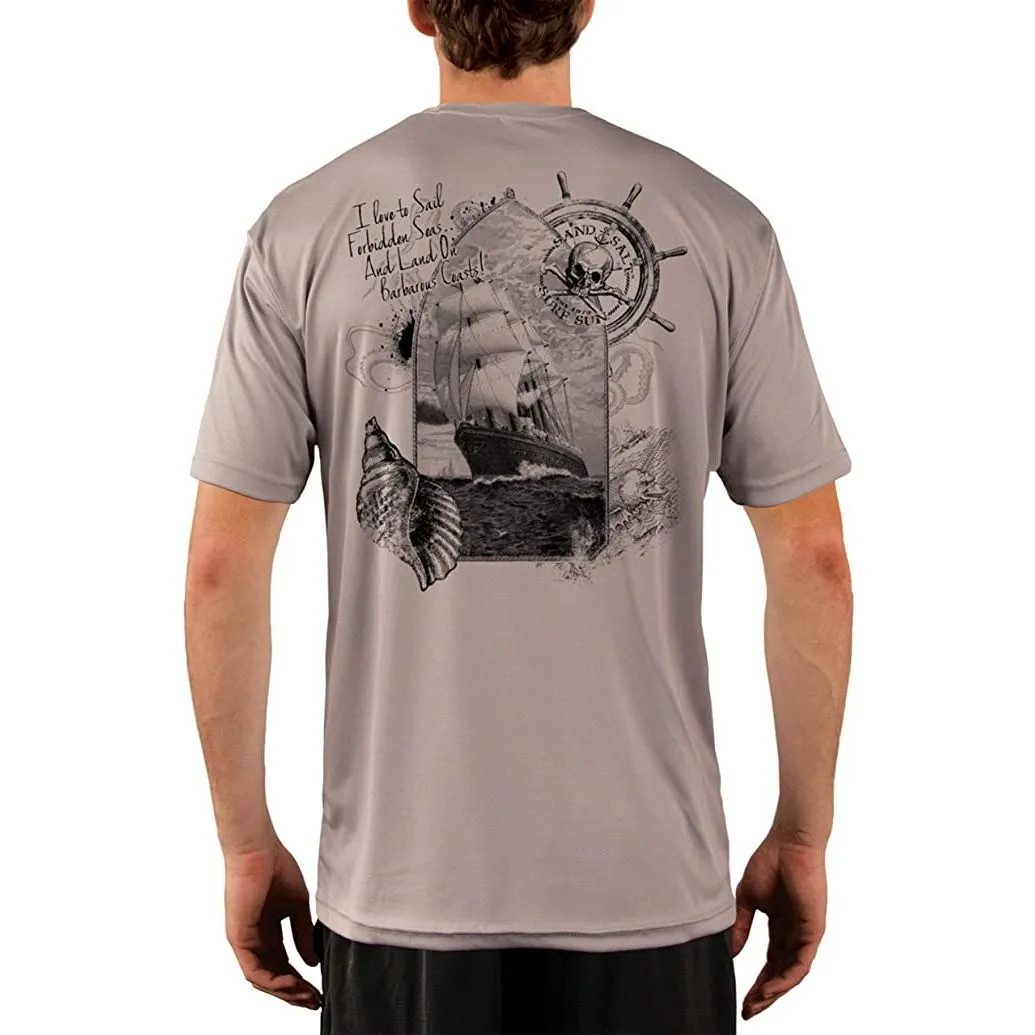 SAND.SALT.SURF.SUN. Forbidden Ship Men's UPF 50  UV Sun Protection Performance Short Sleeve T-Shirt