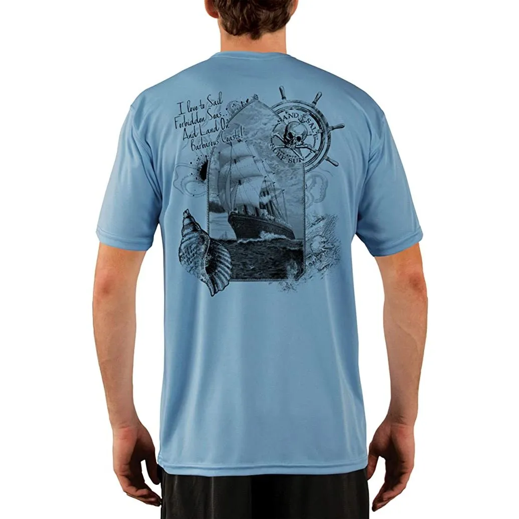 SAND.SALT.SURF.SUN. Forbidden Ship Men's UPF 50  UV Sun Protection Performance Short Sleeve T-Shirt
