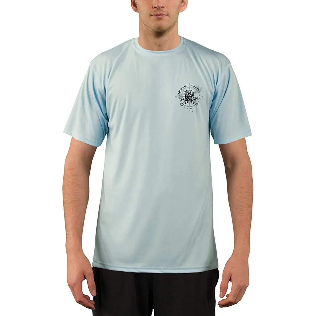 SAND.SALT.SURF.SUN. Forbidden Ship Men's UPF 50  UV Sun Protection Performance Short Sleeve T-Shirt