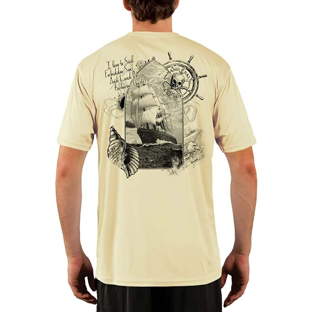 SAND.SALT.SURF.SUN. Forbidden Ship Men's UPF 50  UV Sun Protection Performance Short Sleeve T-Shirt