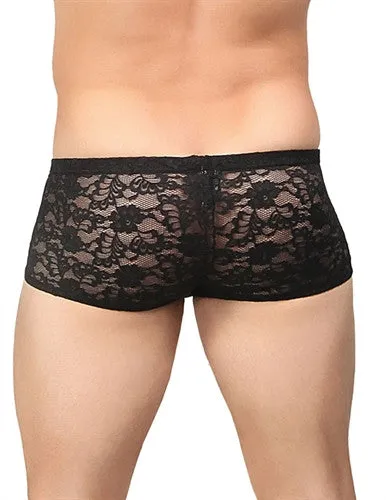 Stretch Lace Mini Short - Black - Small