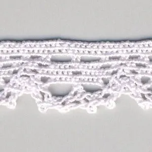 Stretch Torchon Lace #146 White Purple