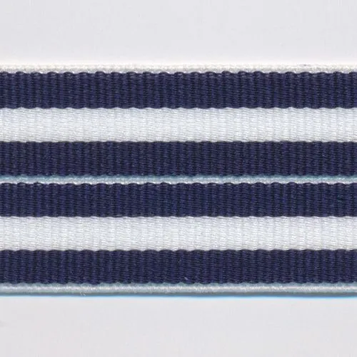 Stripe Stretch Tape #01 Night Blue & White