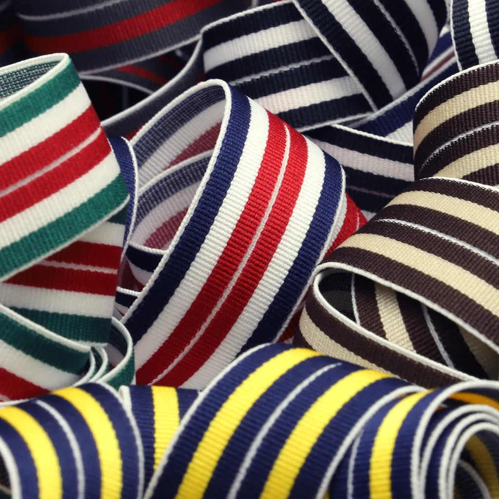 Stripe Stretch Tape #39 Steel Black & Scarlet