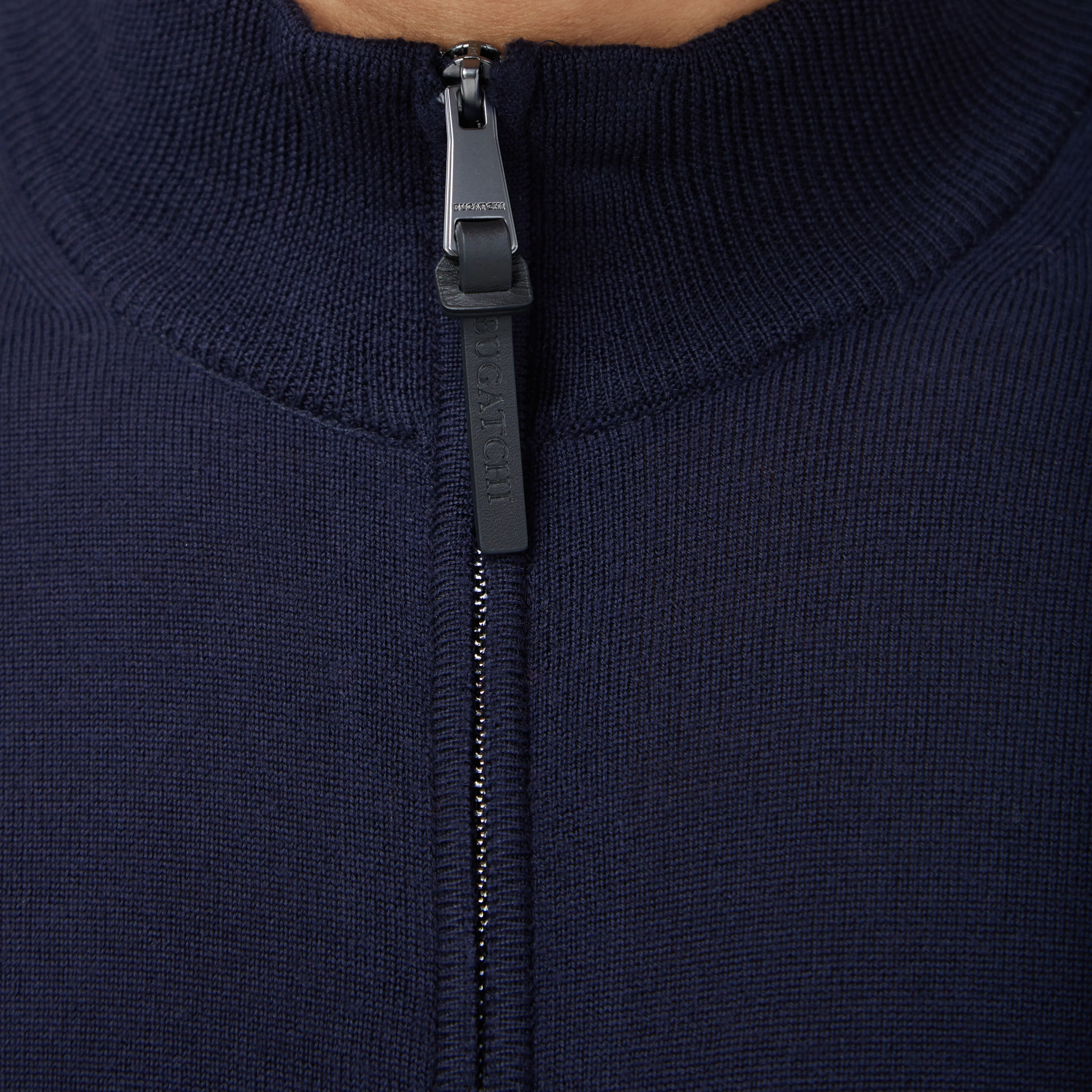 Super Merino Mock Neck Full Zip Sweater