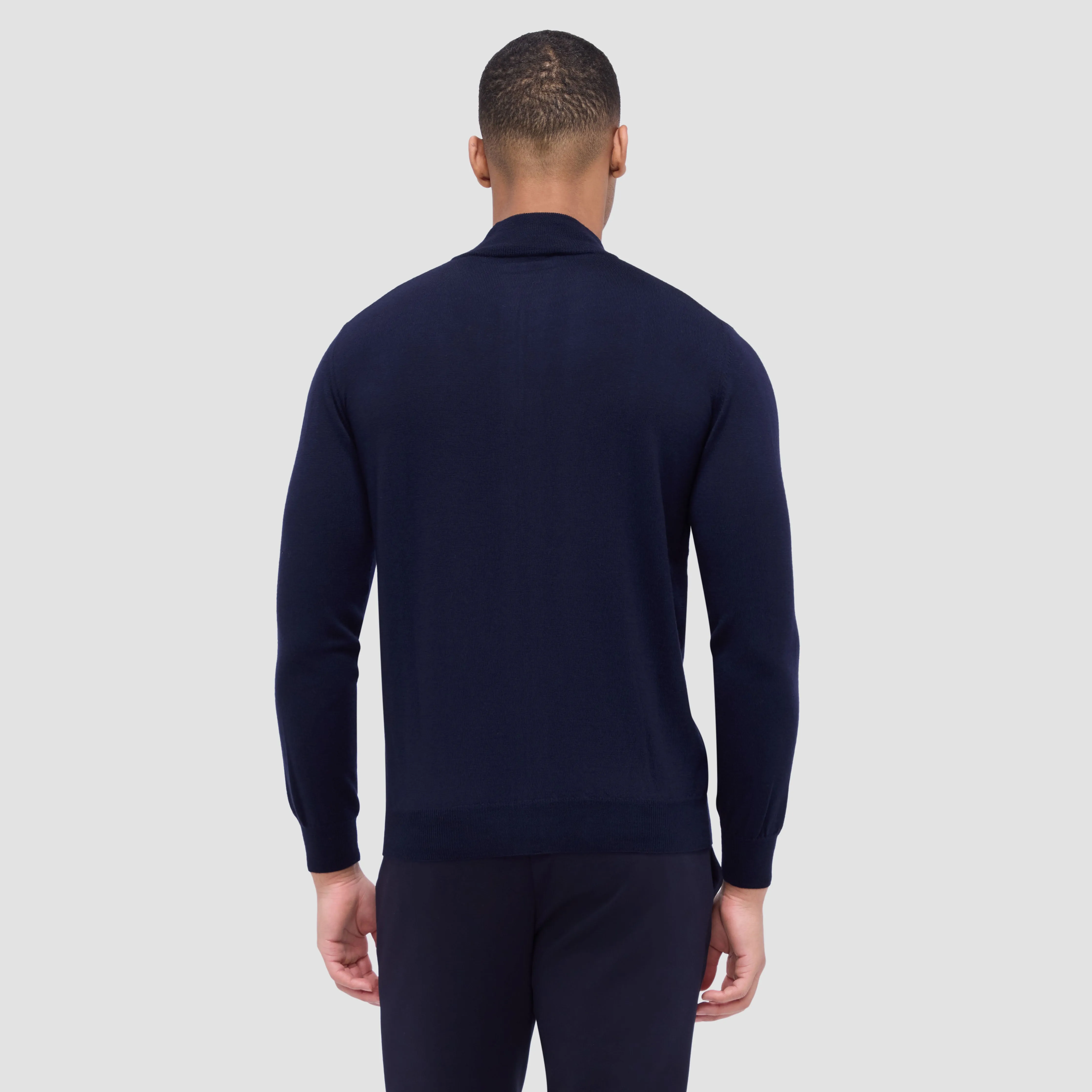 Super Merino Mock Neck Full Zip Sweater