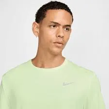 T SHIRT NIKE DRY-FIT RUN MAGLIA UOMO MAN TEE RUNNING YELLOW